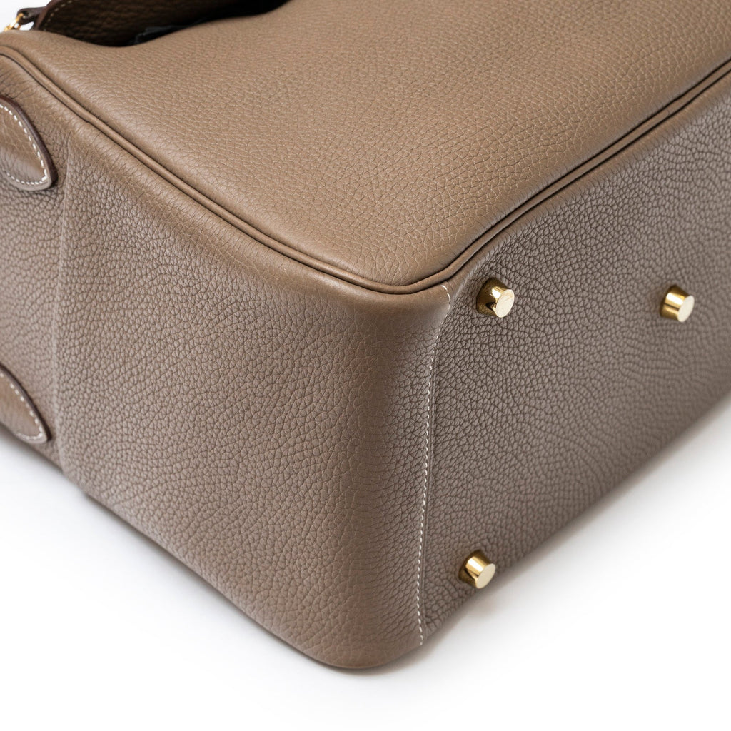 Hermès Lindy 30 Etoupe Clemence Gold Hardware
