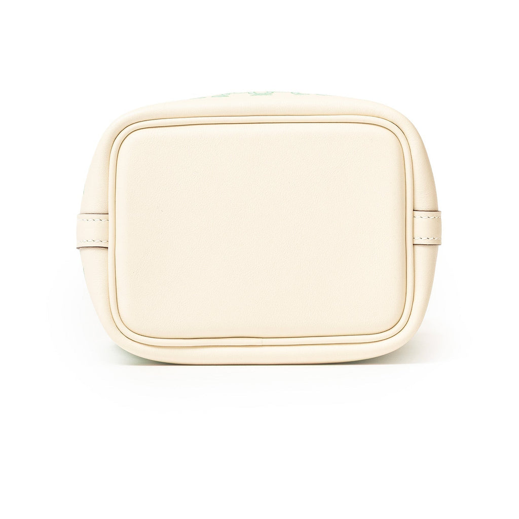 Hermès Micro Picotin 14 Lucky Daisy Nata/Vert/White Swift Palladium Hardware