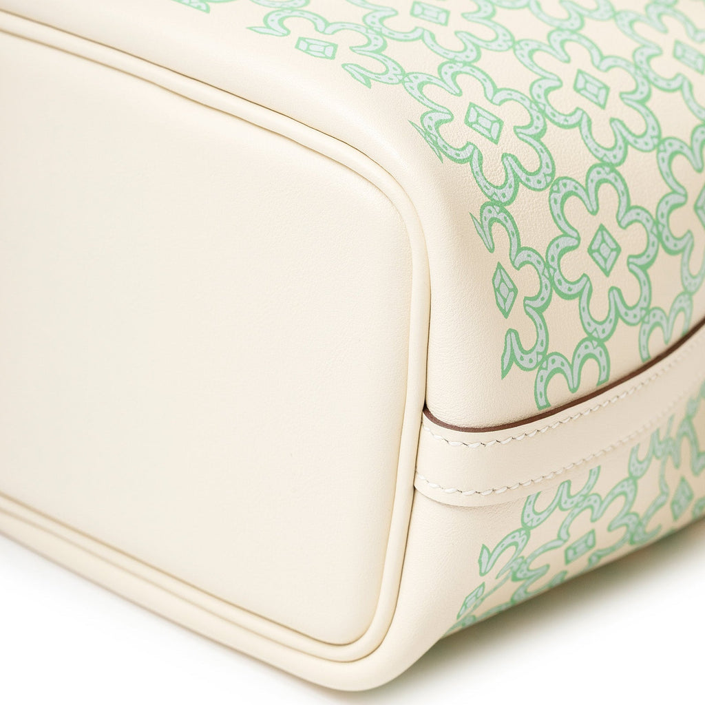 Hermès Micro Picotin 14 Lucky Daisy Nata/Vert/White Swift Palladium Hardware