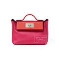 Hermès Mini 24/24 21 Rose Mexico/Rouge De Coeur Evercolor and Swift Palladium Hardware