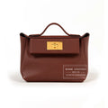 Hermès Mini 24/24 21 Rouge H Evercolor and Swift Gold Hardware