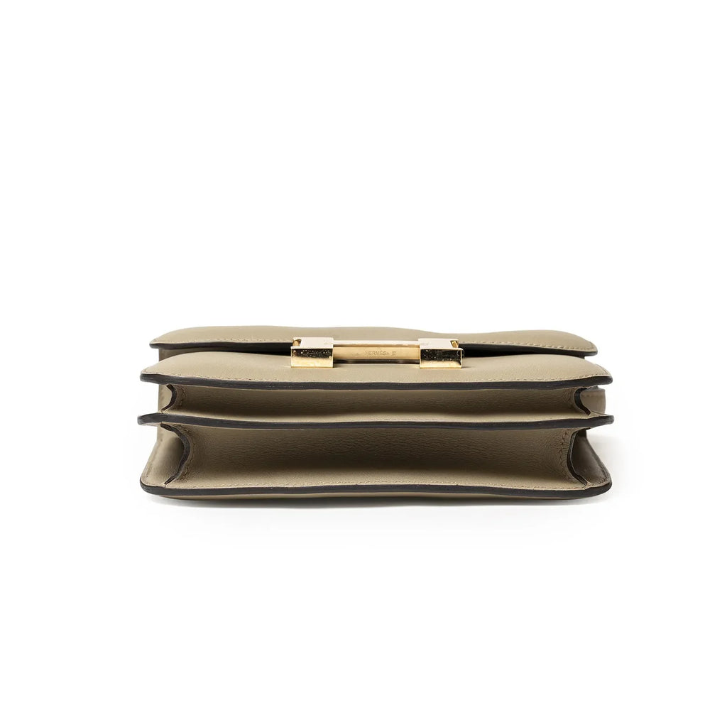 Hermès Mini Constance 18 Beige Marfa Swift Gold Hardware