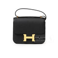 Hermès Mini Constance 18 Black Epsom Gold Hardware
