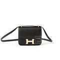 Hermès Mini Constance 18 Black Swift Rose Gold Hardware