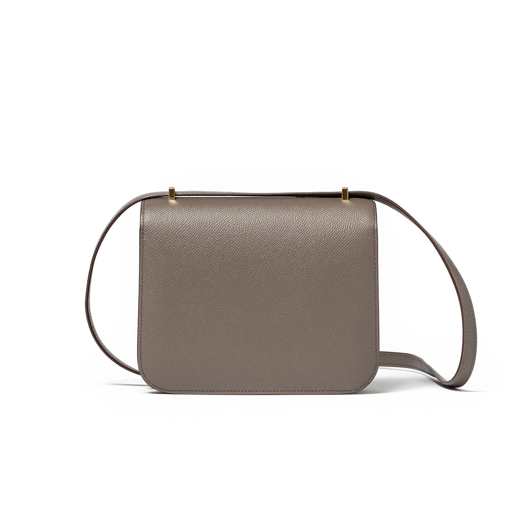 Hermès Mini Constance 18 Etain Epsom Gold Hardware