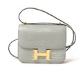 Hermès Mini Constance 18 Gris Ciment Matte Alligator Gold Hardware