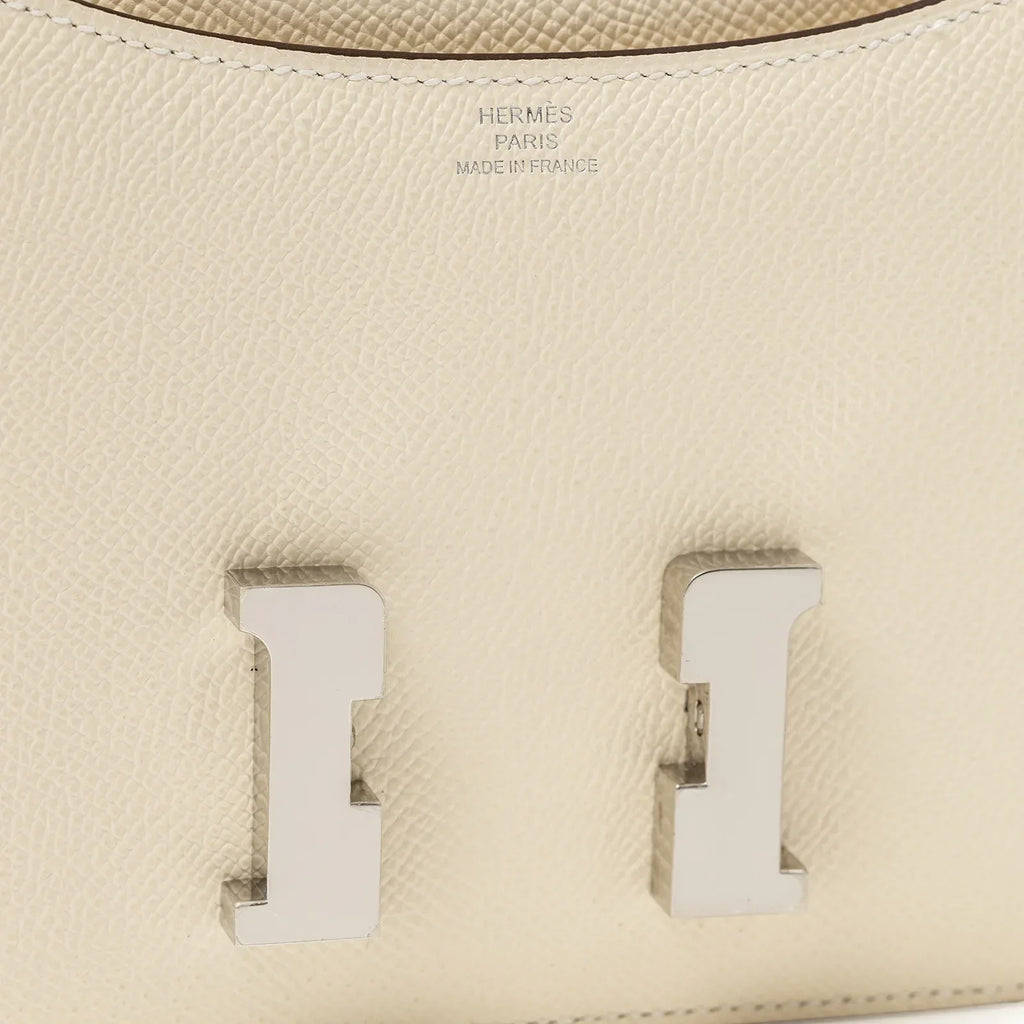 Hermès Mini Constance 18 Nata Epsom Palladium Hardware