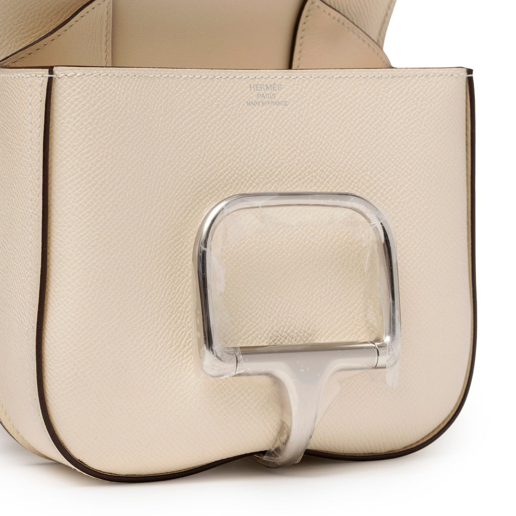 Hermès Mini Della Cavalleria Craie Epsom Palladium Hardware