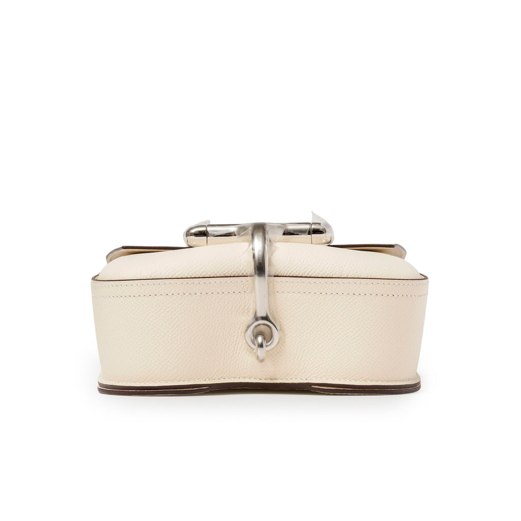 Hermès Mini Della Cavalleria Craie Epsom Palladium Hardware