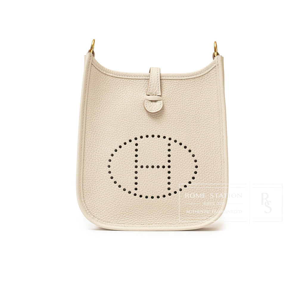 Hermès Mini Evelyne Beton Clemence Gold Hardware
