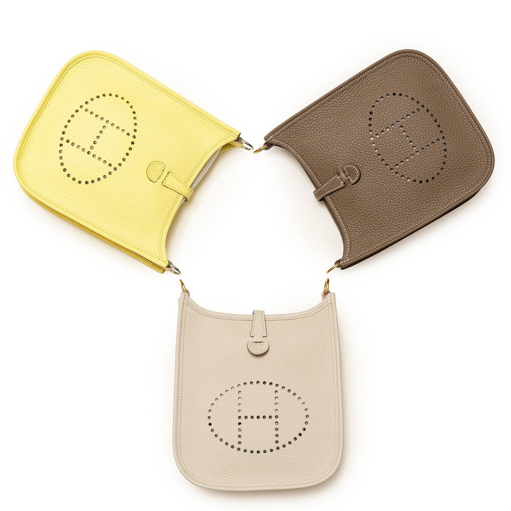 Hermès Mini Evelyne Beton Clemence Gold Hardware