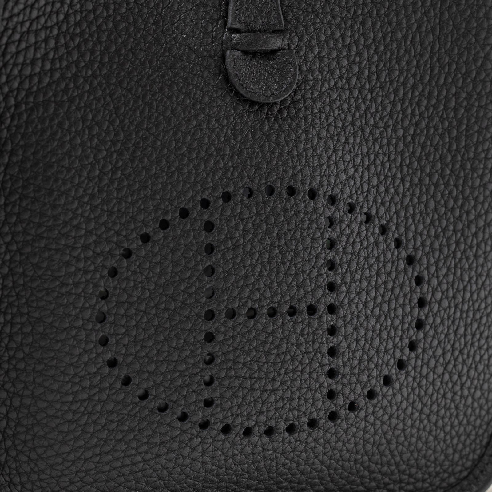 Hermès Mini Evelyne Black Clemence Palladium Hardware