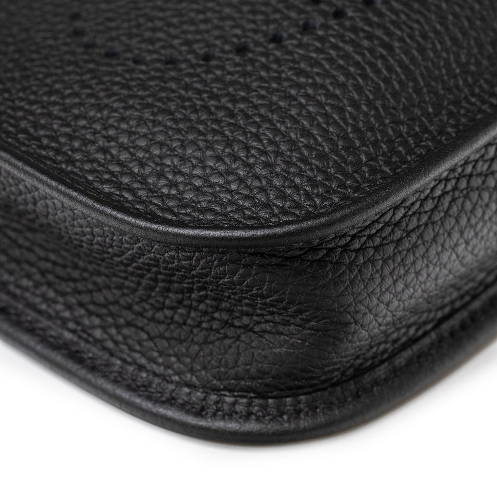 Hermès Mini Evelyne Black Clemence Palladium Hardware