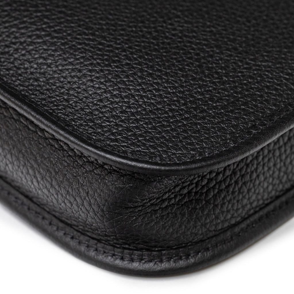 Hermès Mini Evelyne Black Clemence Palladium Hardware