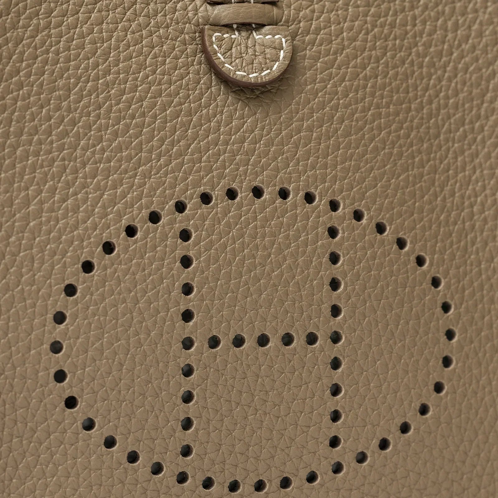 Hermès Mini Evelyne Etoupe Blue Indigo Clemence Gold Hardware