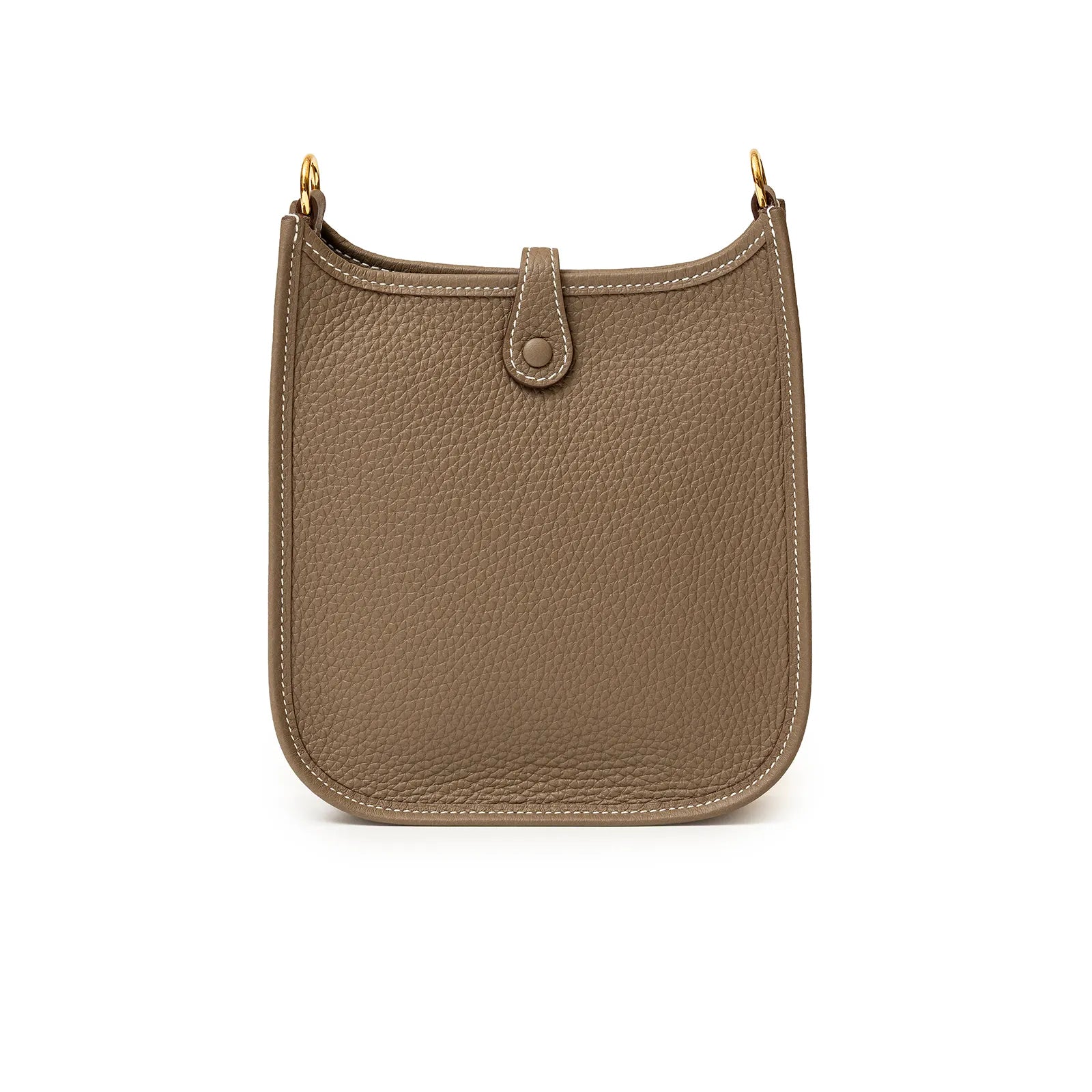 Hermès Mini Evelyne Etoupe Blue Indigo Clemence Gold Hardware
