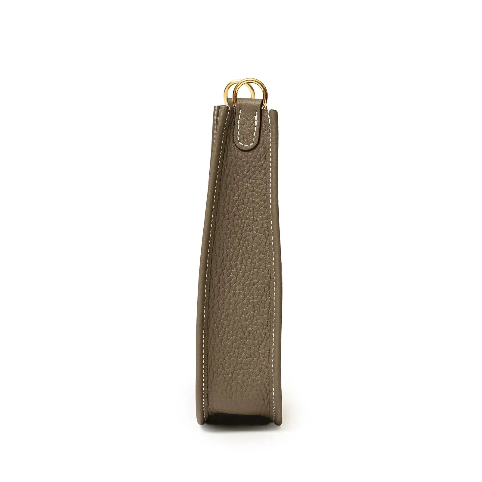 Hermès Mini Evelyne Etoupe Blue Indigo Clemence Gold Hardware