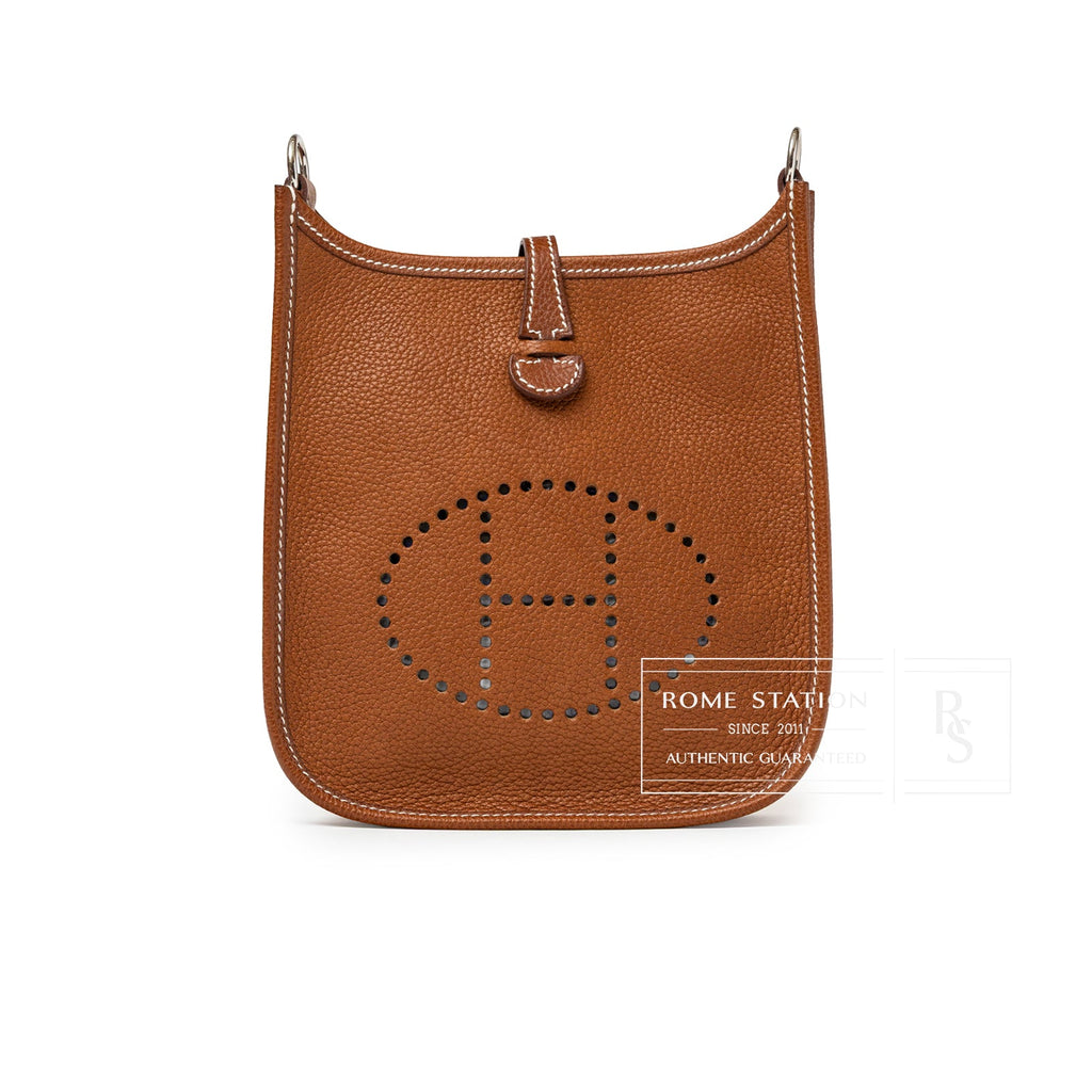Hermès Mini Evelyne Fauve Barenia Palladium Hardware