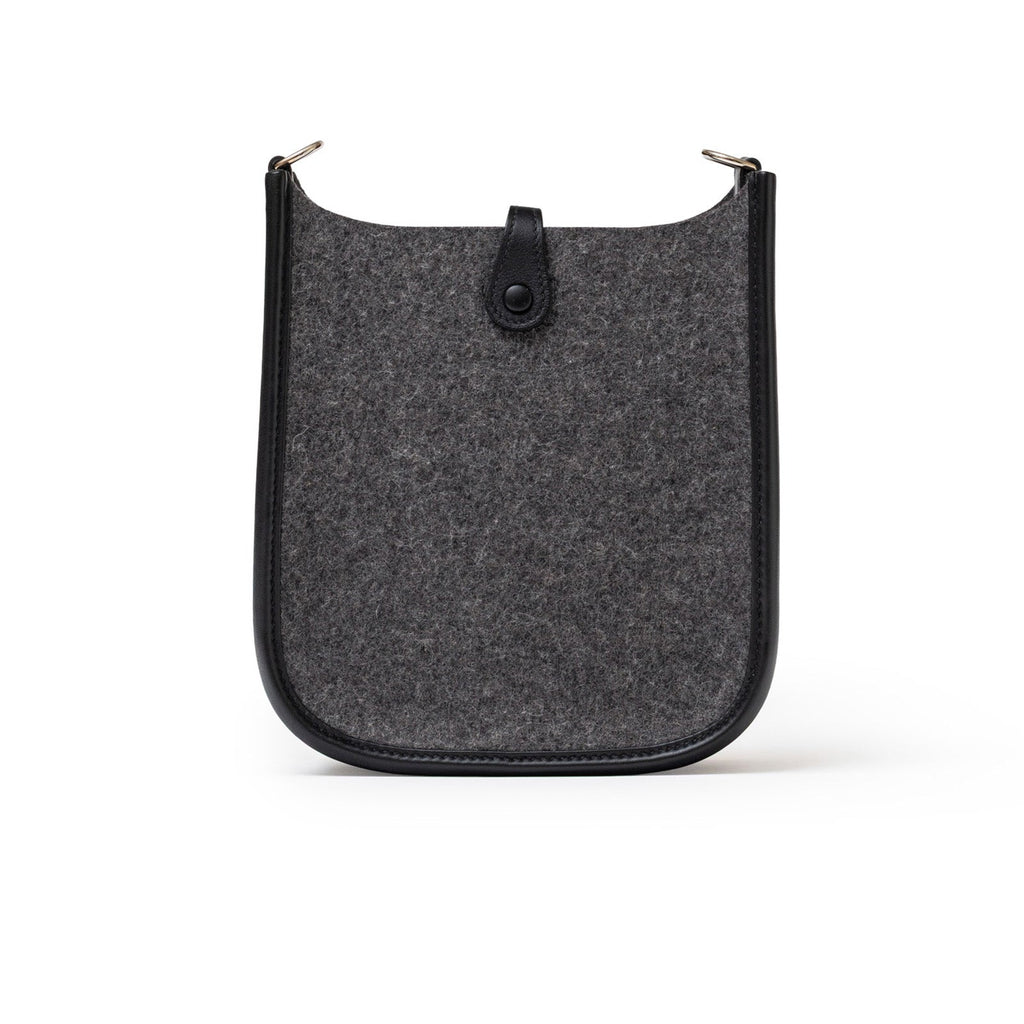 Hermès Mini Evelyne Gris Moyen/Black Feutre Palladium Hardware