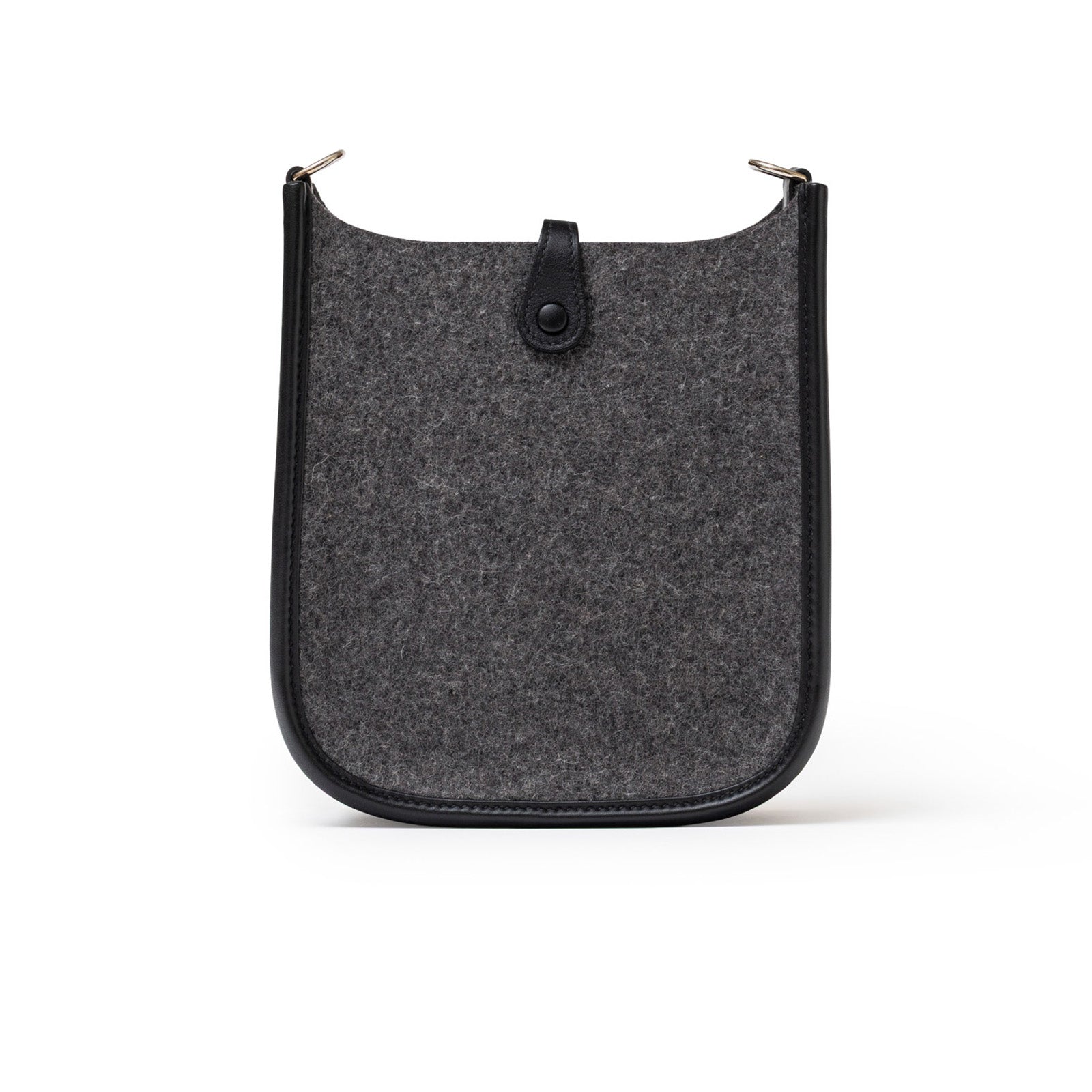 Hermès Mini Evelyne Gris Moyen/Black Feutre Palladium Hardware