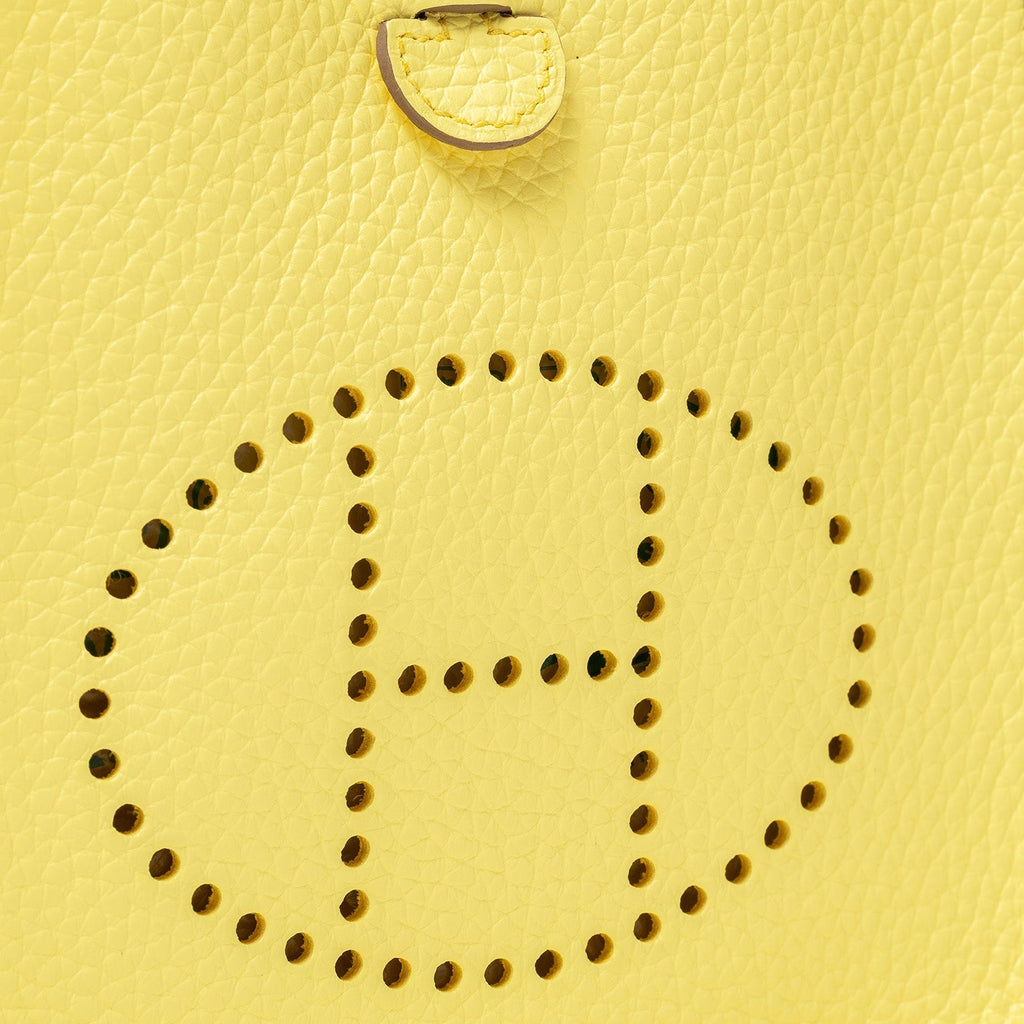 Hermès Mini Evelyne Limoncello Clemence Palladium Hardware