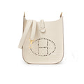 Hermès Mini Evelyne Sellier Craie Epsom Gold Hardware