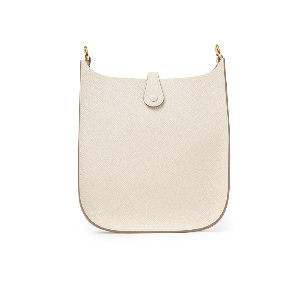 Hermès Mini Evelyne Sellier Craie Epsom Gold Hardware