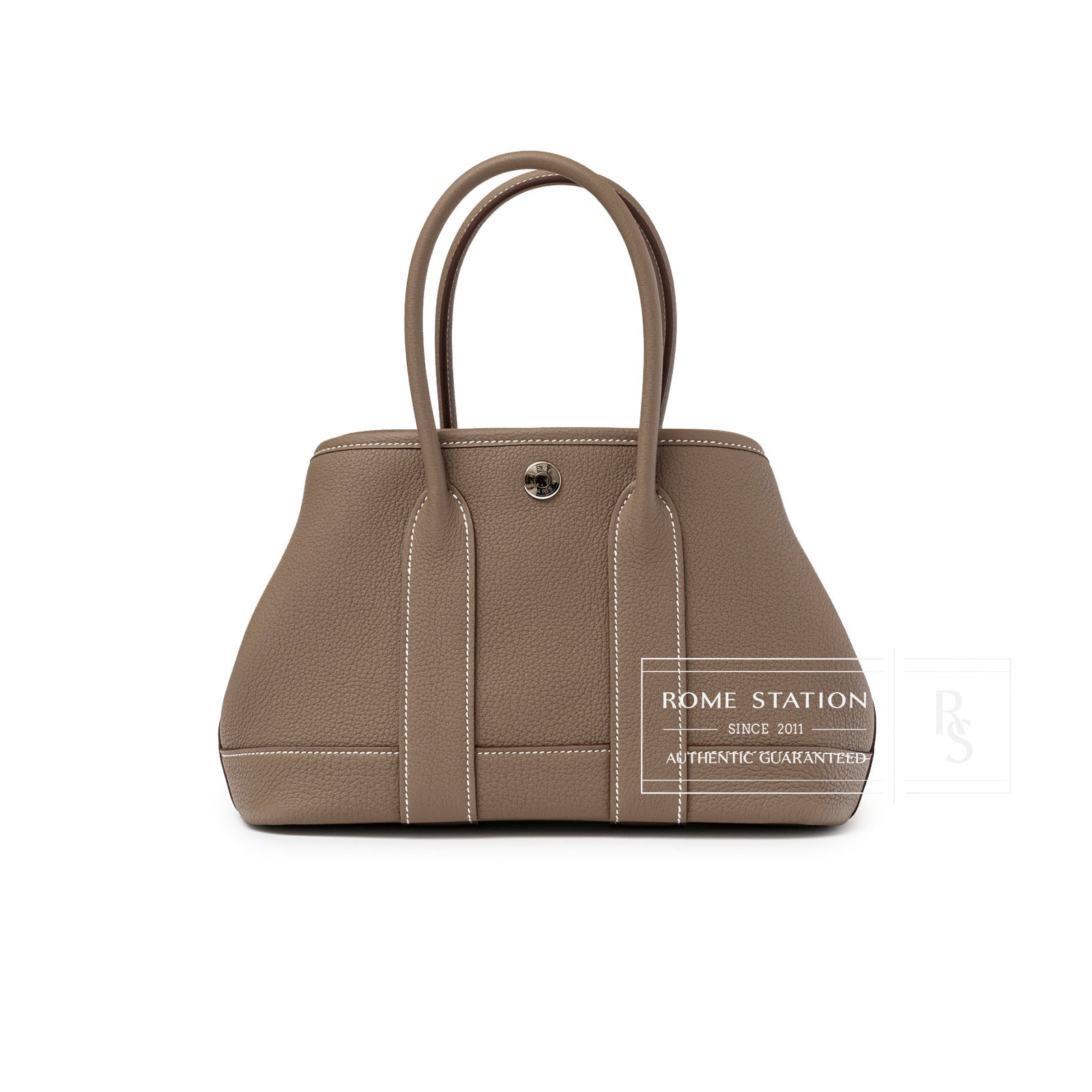 Hermès Mini Garden Party Neo 23 Etoupe Negonda Palladium Hardware