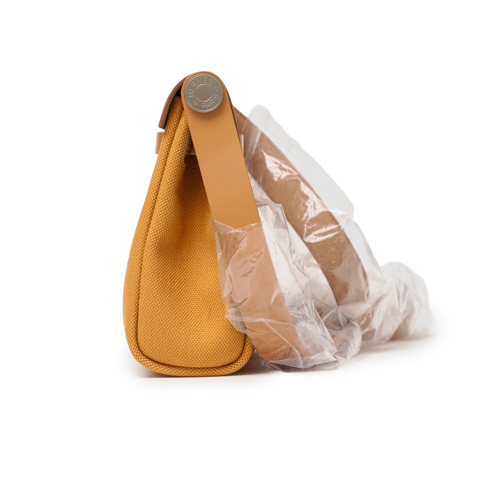 Hermès Mini Herbag Zip 20 Naturel Sable Toile and Vache Hunter Palladium Hardware