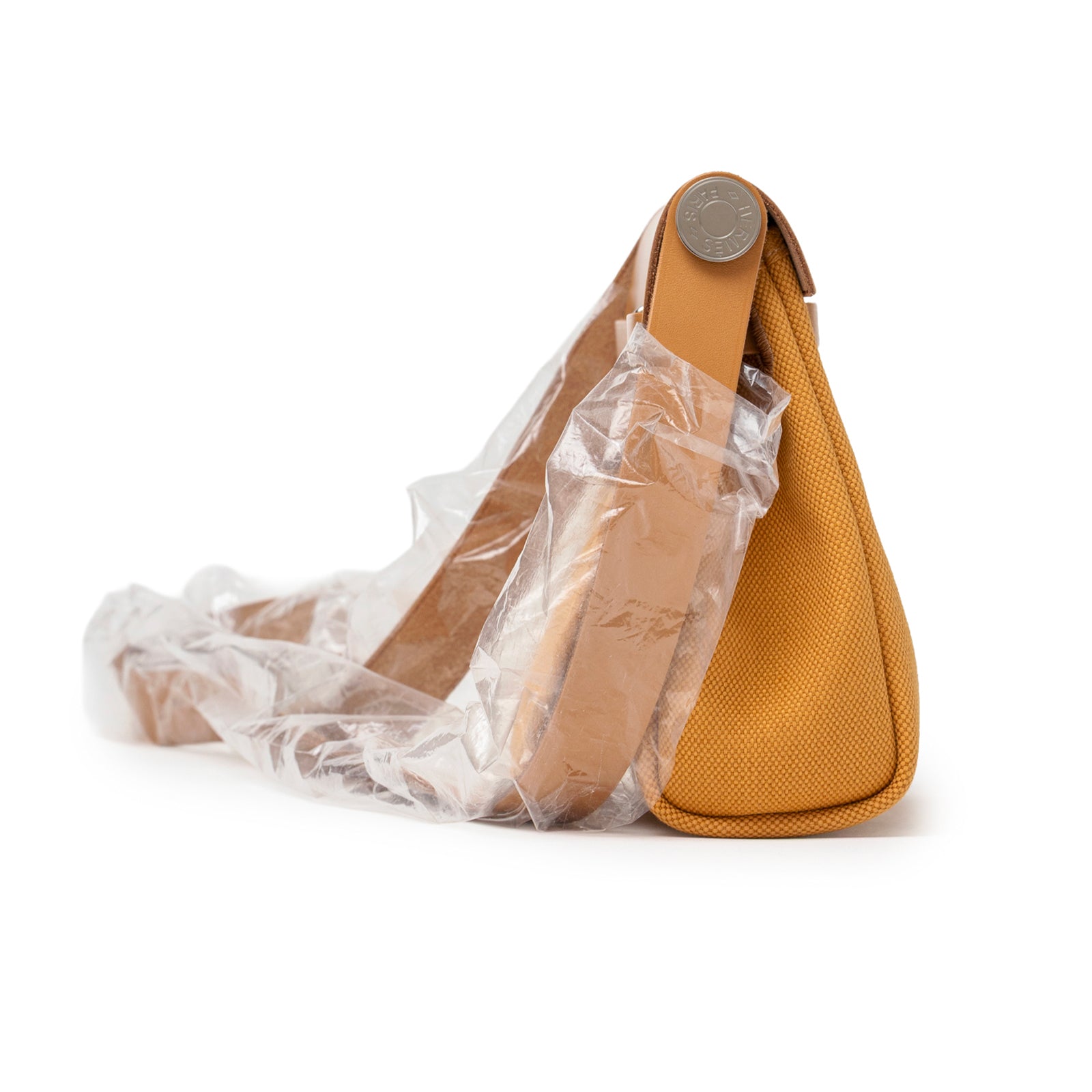 Hermès Mini Herbag Zip 20 Naturel Sable Toile and Vache Hunter Palladium Hardware