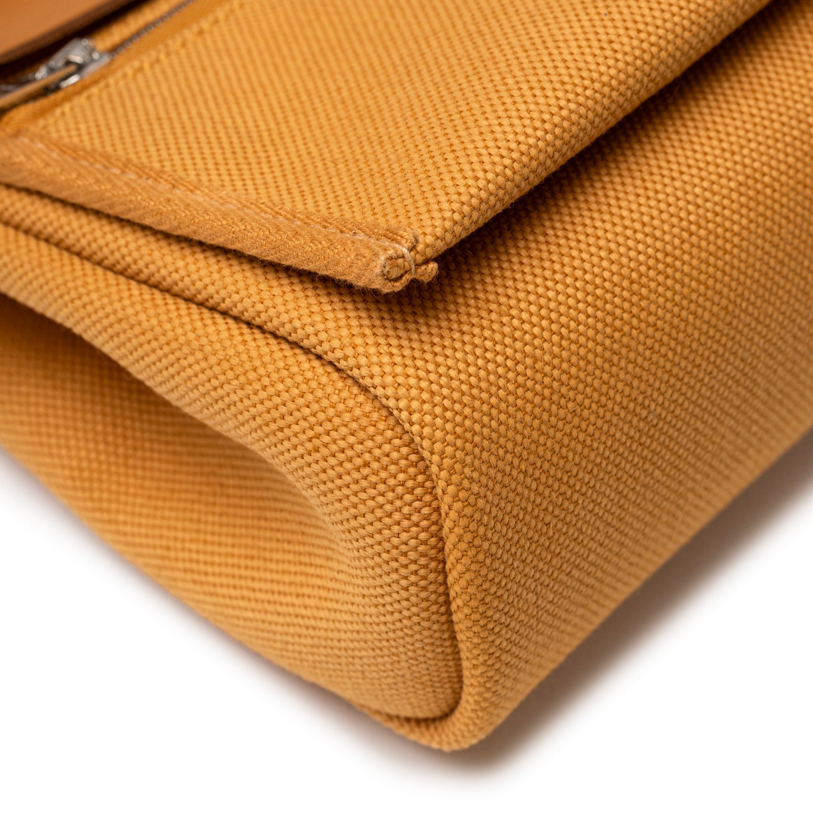Hermès Mini Herbag Zip 20 Naturel Sable Toile and Vache Hunter Palladium Hardware