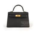 Hermès Mini Kelly II Sellier 20 Black Epsom Gold Hardware