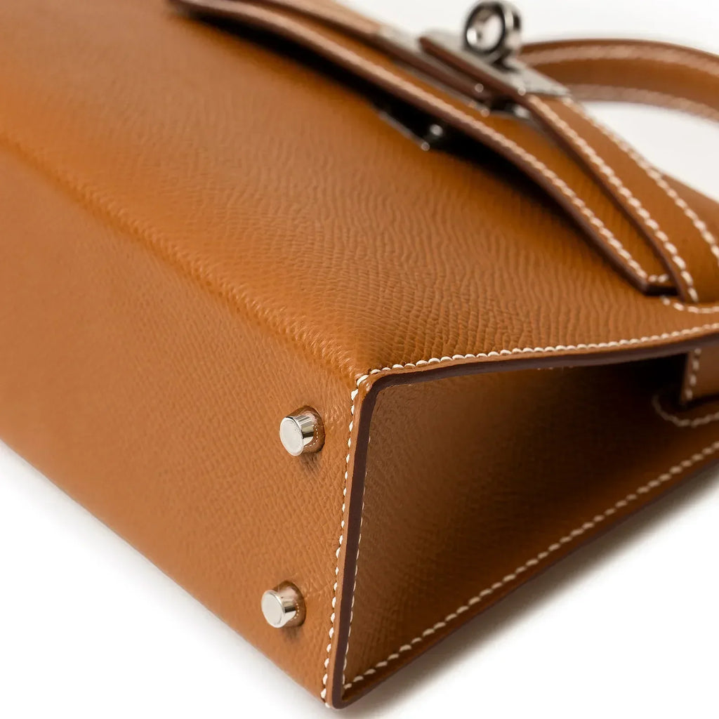 Hermès Mini Kelly II Sellier 20 Gold Epsom Palladium Hardware
