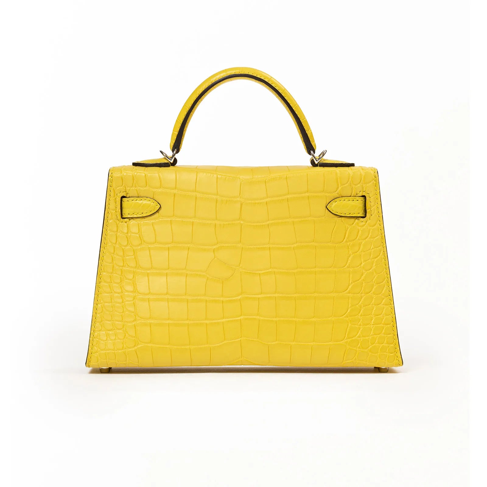 Hermès Mini Kelly II Sellier 20 Mimosa Matte Alligator Palladium Hardware