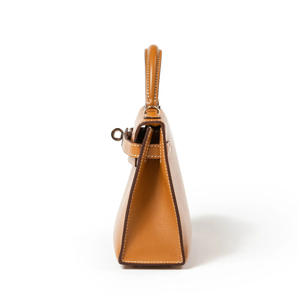 Hermès Mini Kelly II Sellier 20 Naturel Sable Butler Palladium Hardware