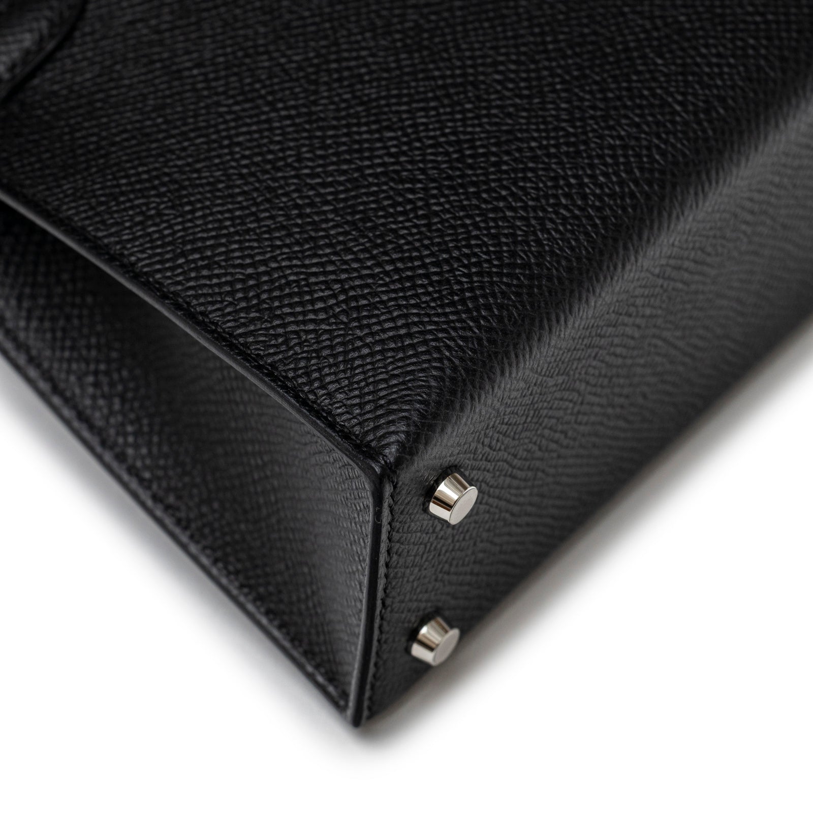 Hermès Mini Kelly II Sellier Black Epsom Palladium Hardware