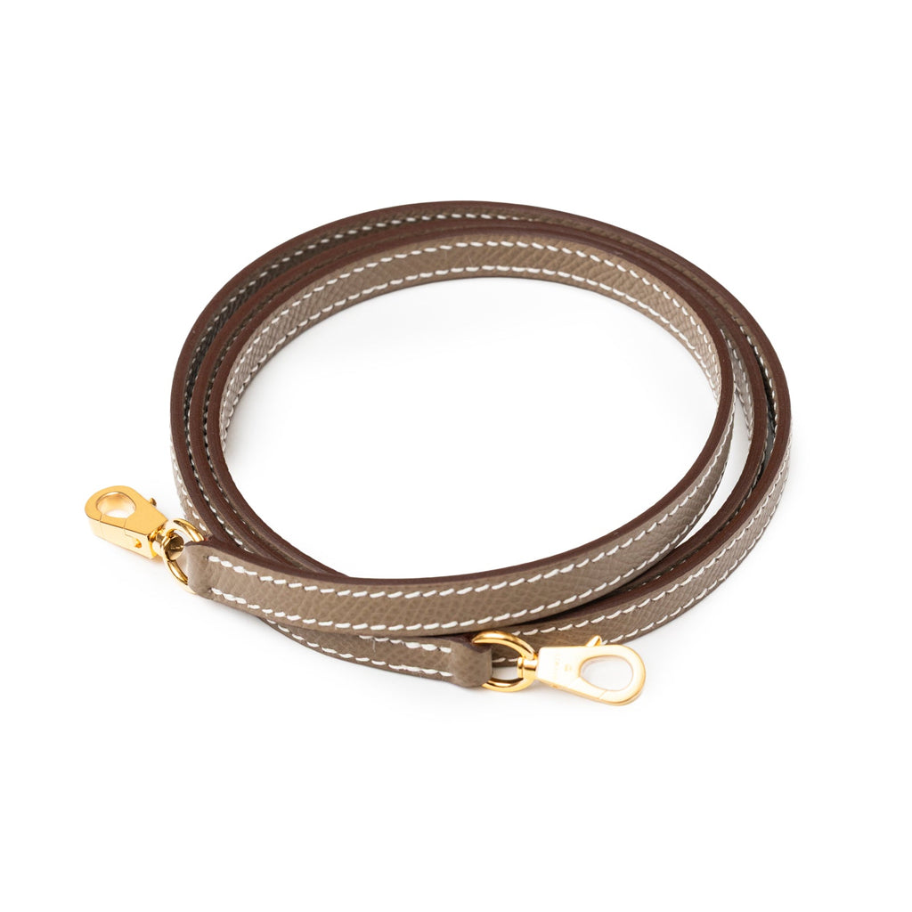 Hermès Mini Kelly II Sellier Etoupe Epsom Gold Hardware