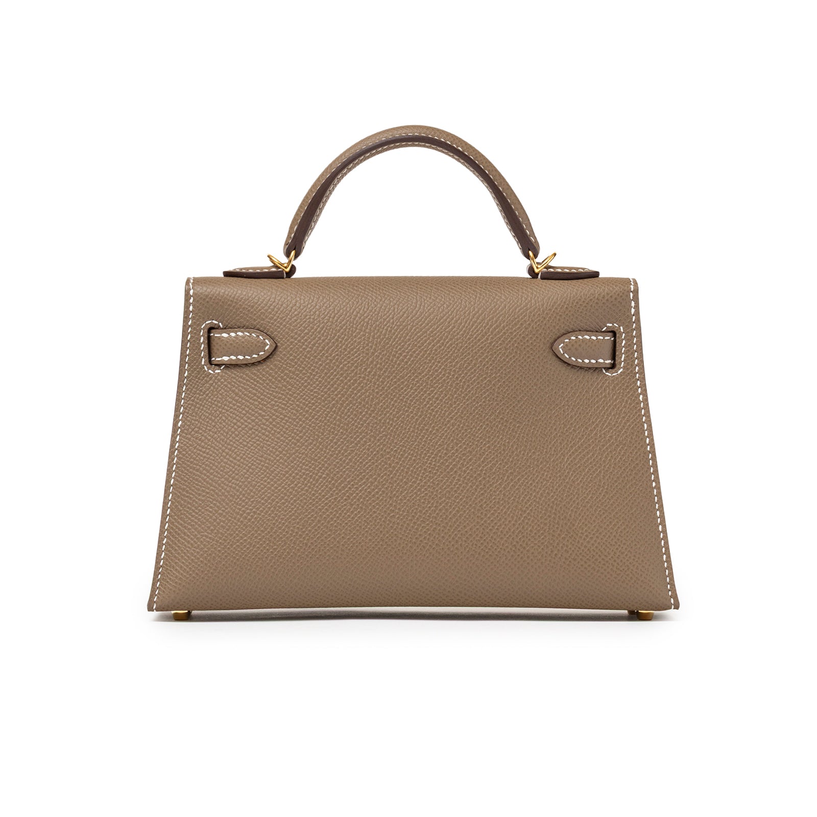 Hermès Mini Kelly II Sellier Etoupe Epsom Gold Hardware