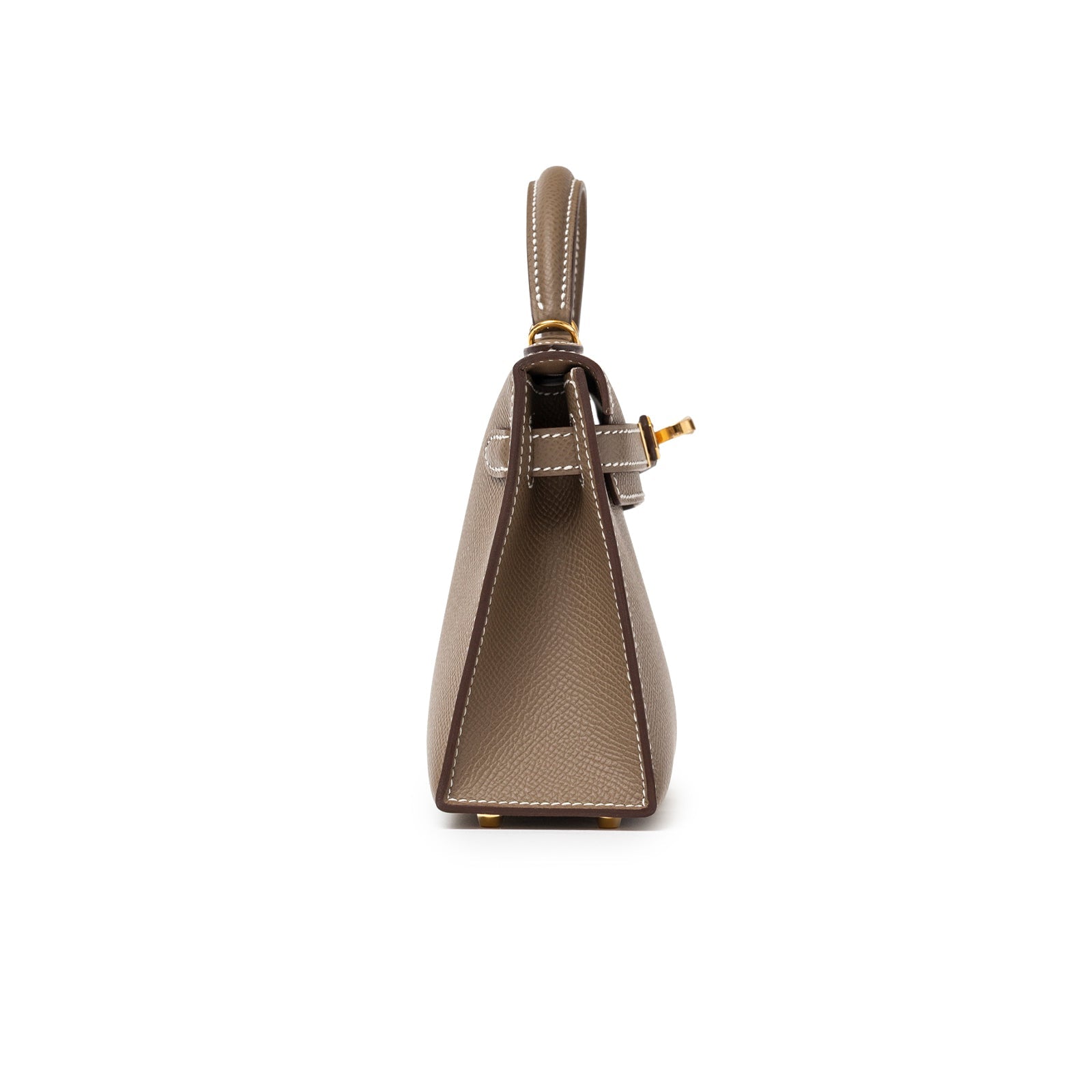 Hermès Mini Kelly II Sellier Etoupe Epsom Gold Hardware