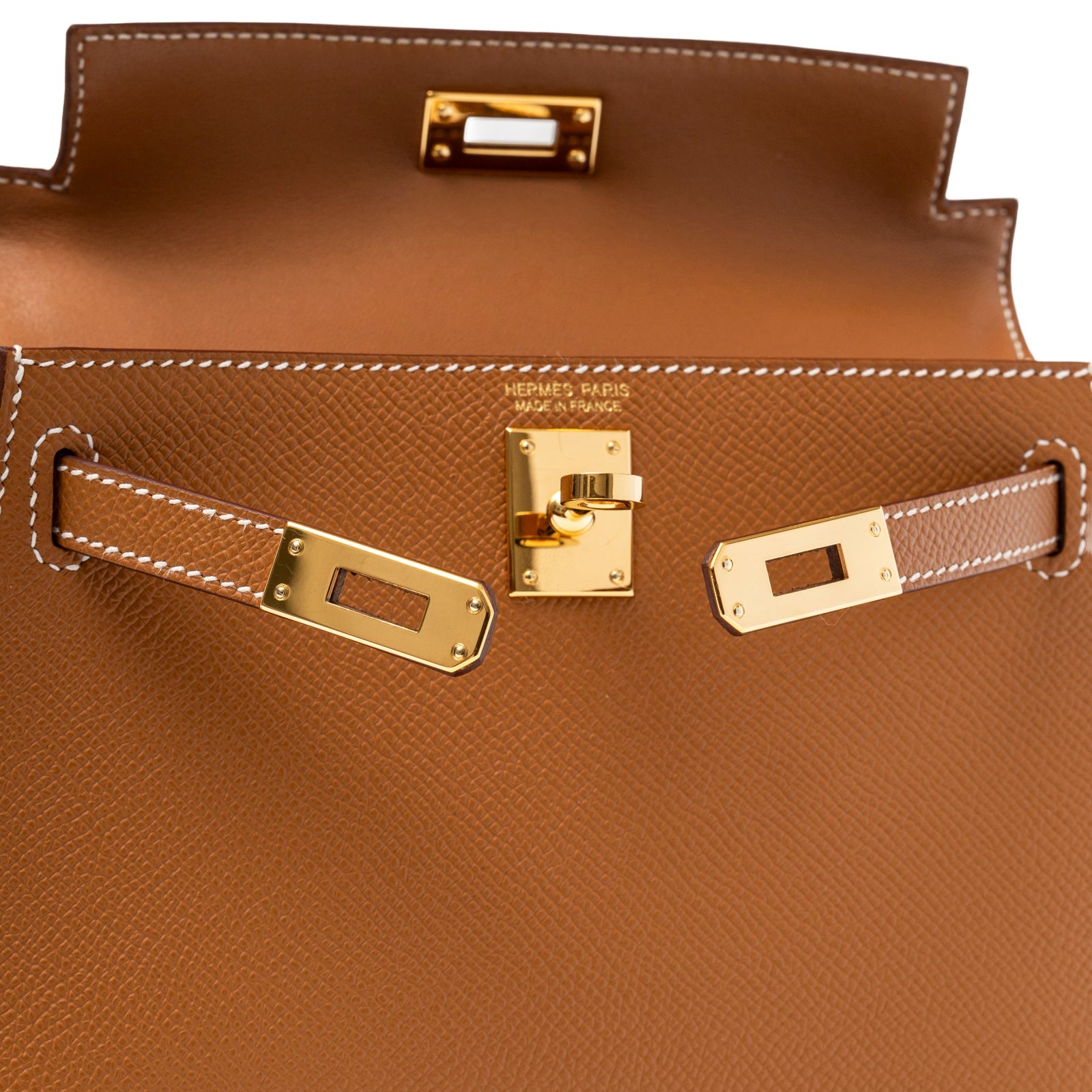 Hermès Mini Kelly II Sellier Gold Epsom Gold Hardware