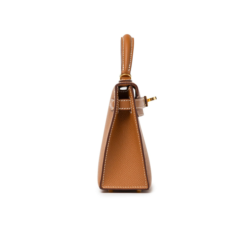 Hermès Mini Kelly II Sellier Gold Epsom Gold Hardware