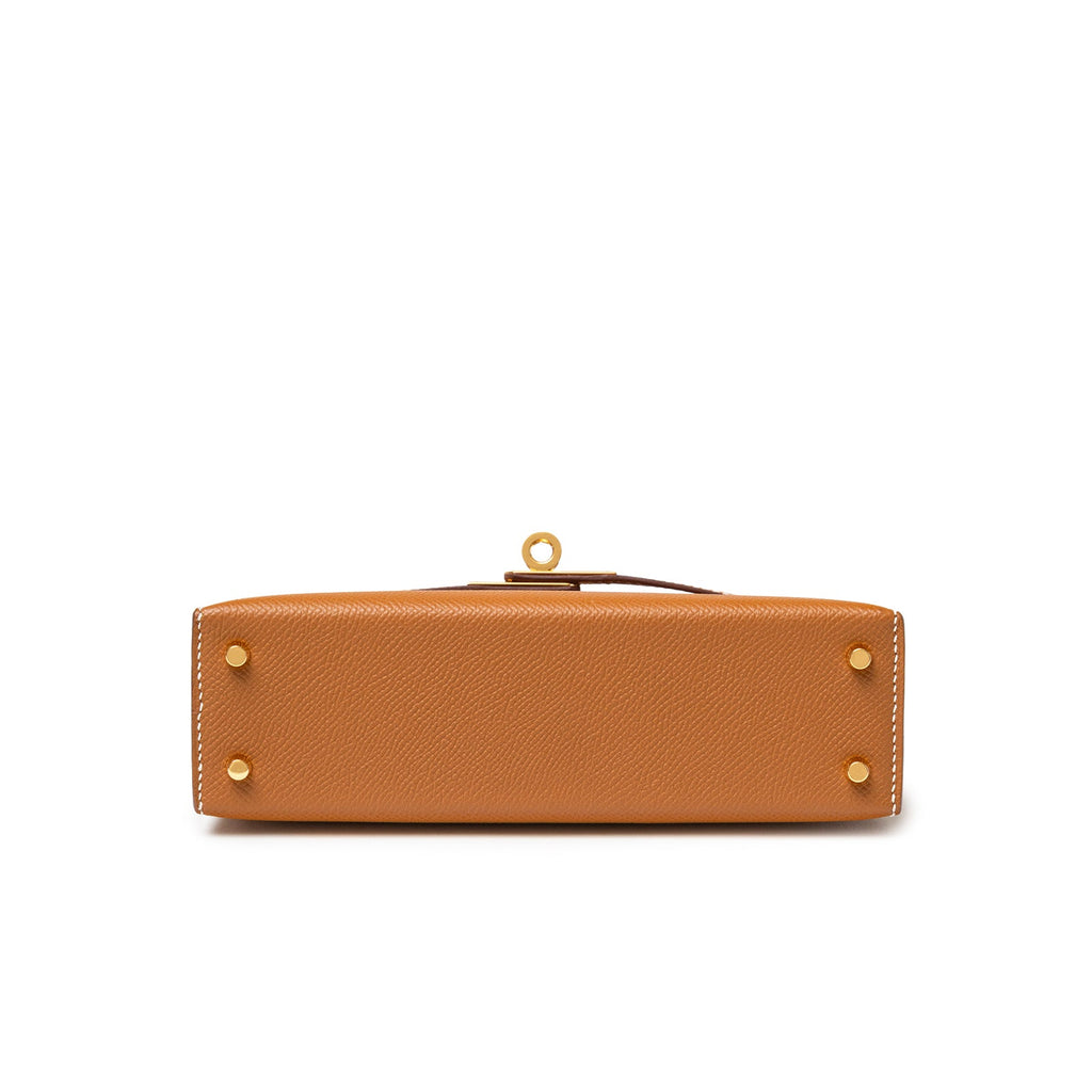 Hermès Mini Kelly II Sellier Gold Epsom Gold Hardware