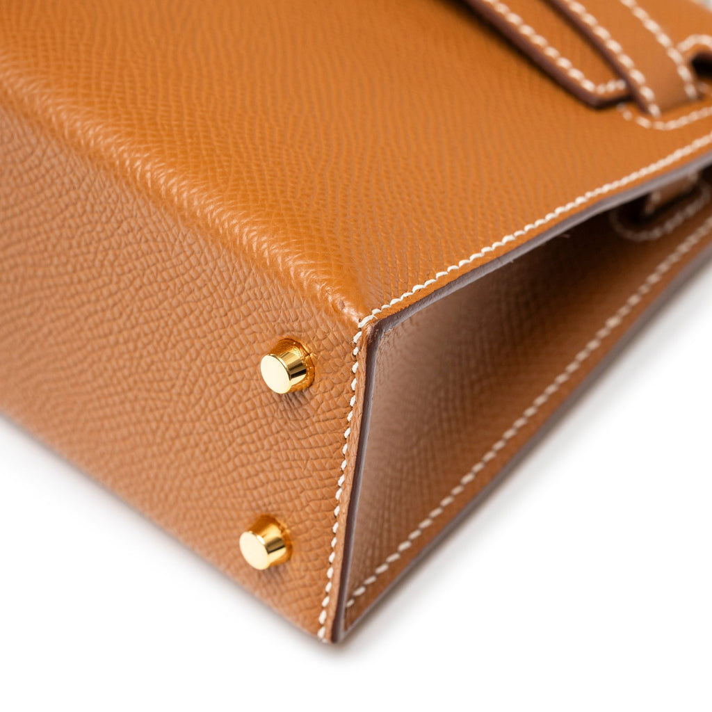 Hermès Mini Kelly II Sellier Gold Epsom Gold Hardware
