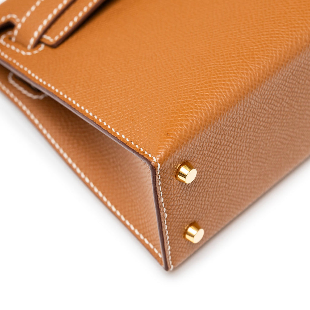 Hermès Mini Kelly II Sellier Gold Epsom Gold Hardware