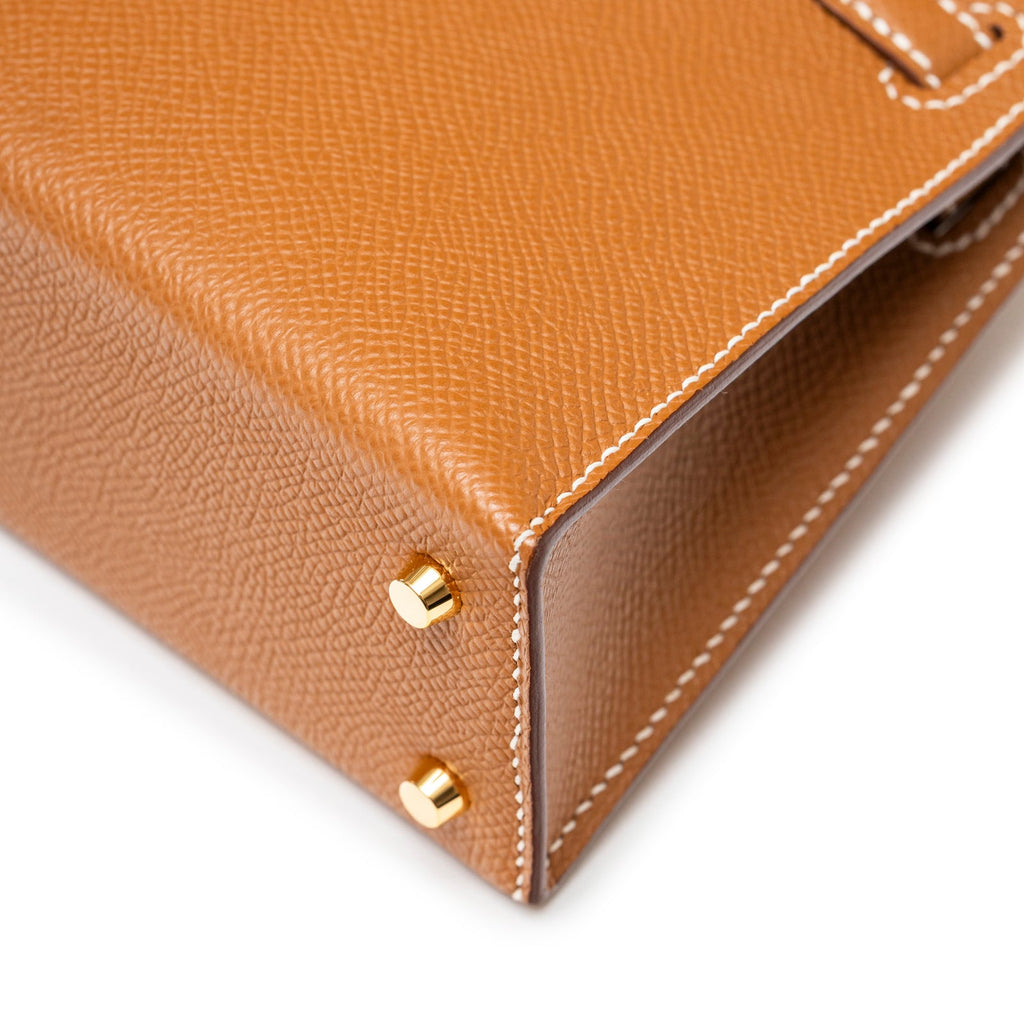 Hermès Mini Kelly II Sellier Gold Epsom Gold Hardware