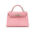 Hermès Mini Kelly II Sellier Rose Confetti Chevre Mysore Palladium Hardware