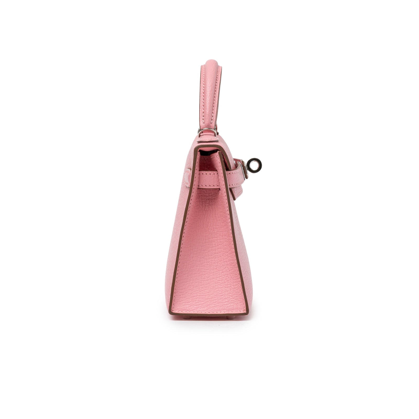 Hermès Mini Kelly II Sellier Rose Confetti Chevre Mysore Palladium Hardware