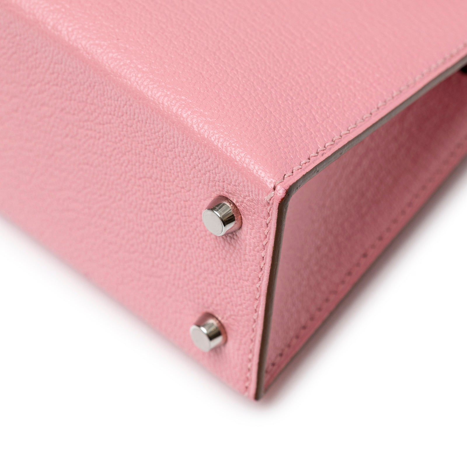Hermès Mini Kelly II Sellier Rose Confetti Chevre Mysore Palladium Hardware
