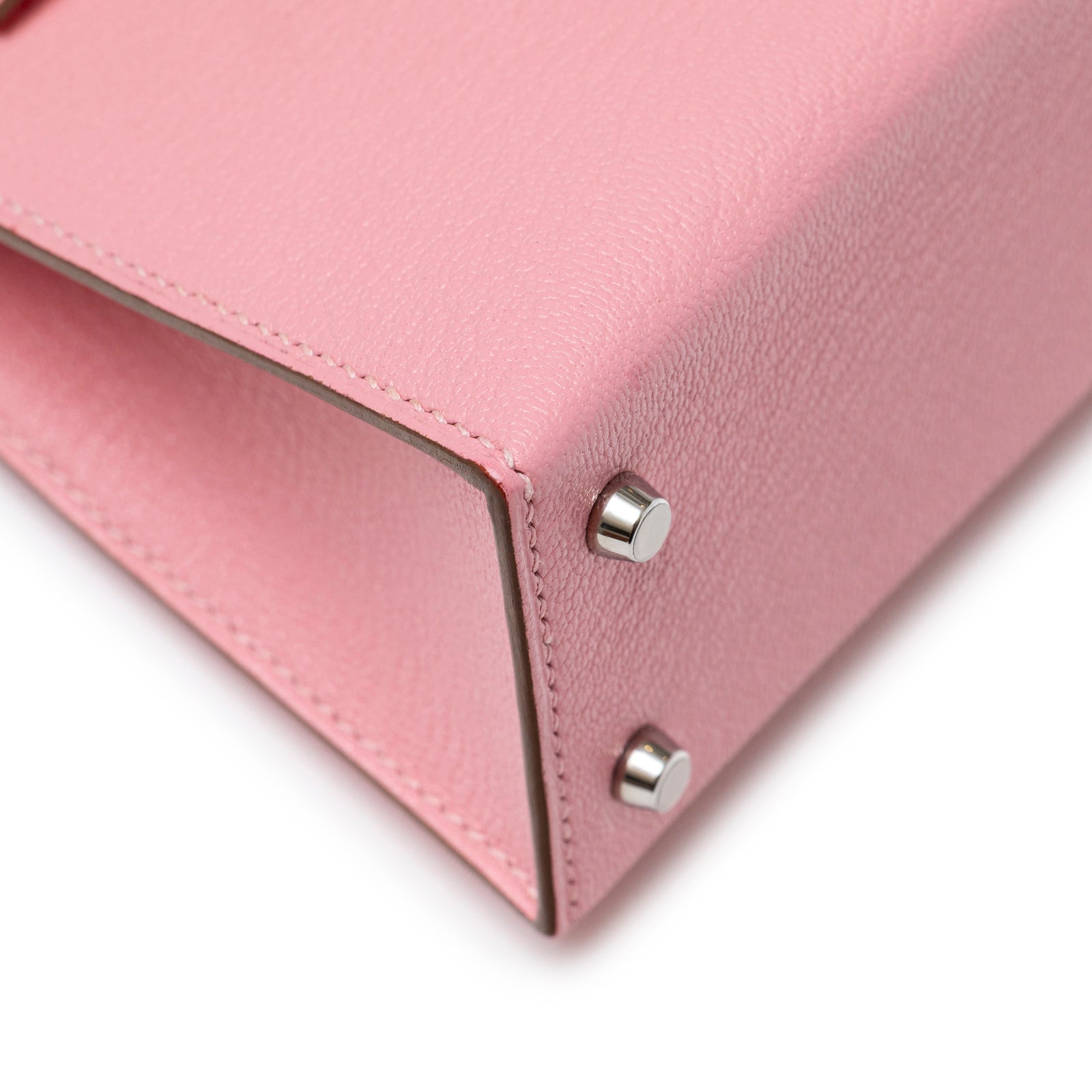 Hermès Mini Kelly II Sellier Rose Confetti Chevre Mysore Palladium Hardware