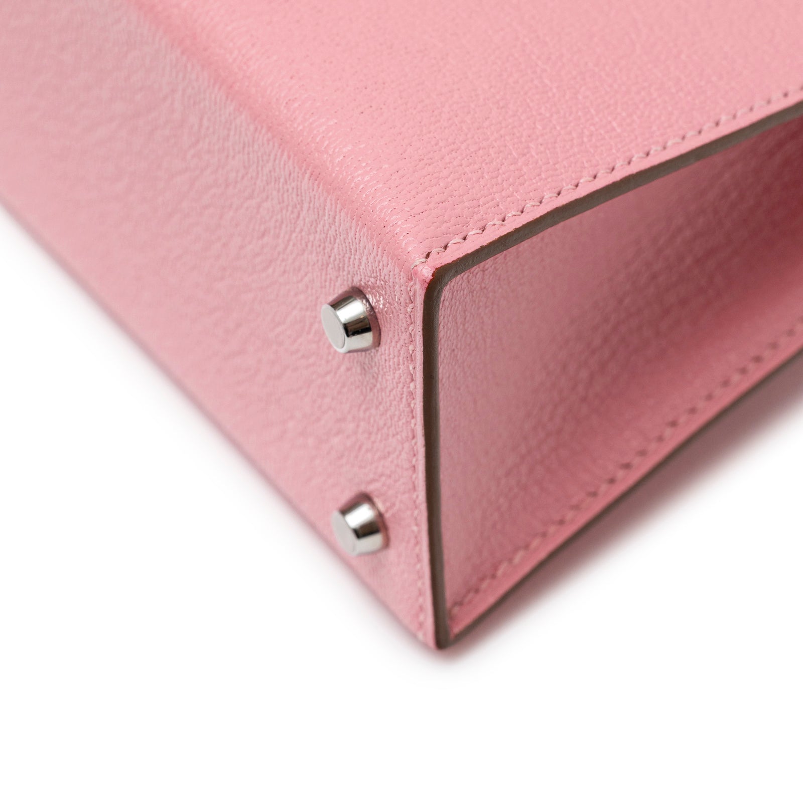 Hermès Mini Kelly II Sellier Rose Confetti Chevre Mysore Palladium Hardware